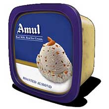 Amul BP Roasted Almond Ice Cream – 5 Litre